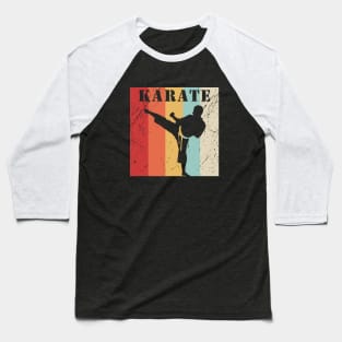 Karate Belt Colors Sparring Silhouette Baseball T-Shirt